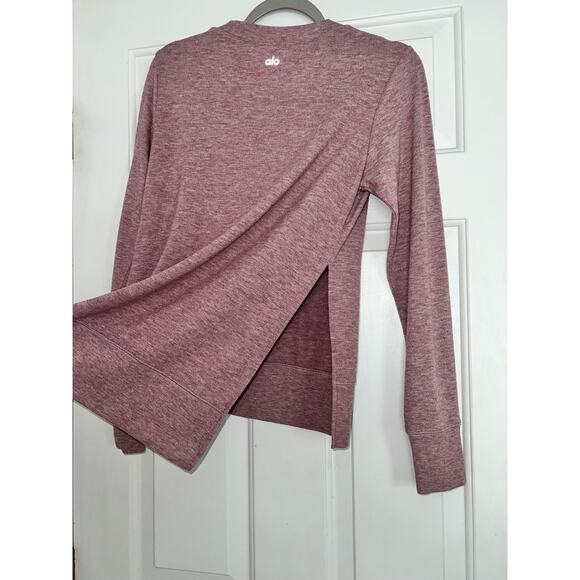 Alo Yoga glimpse long sleeve split tee - size Small - OF - Picture 7 of 7
